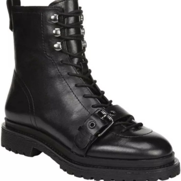 Franco Sarto Amelia Leather Combat Boots - Picture 6 of 6